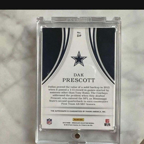 Dallas Cowboys Dak Prescott Signed Immaculate EYE BLACK  #31/99 by Panini - Picture 5 of 6